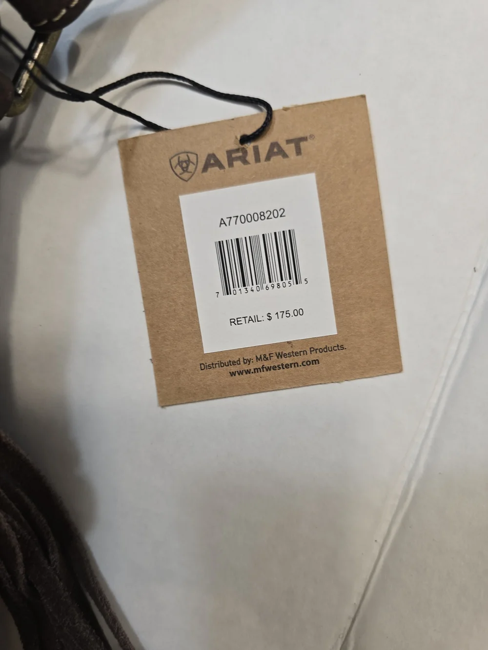 Ariat Brown & White Cowhide Leather Crossbody Bag